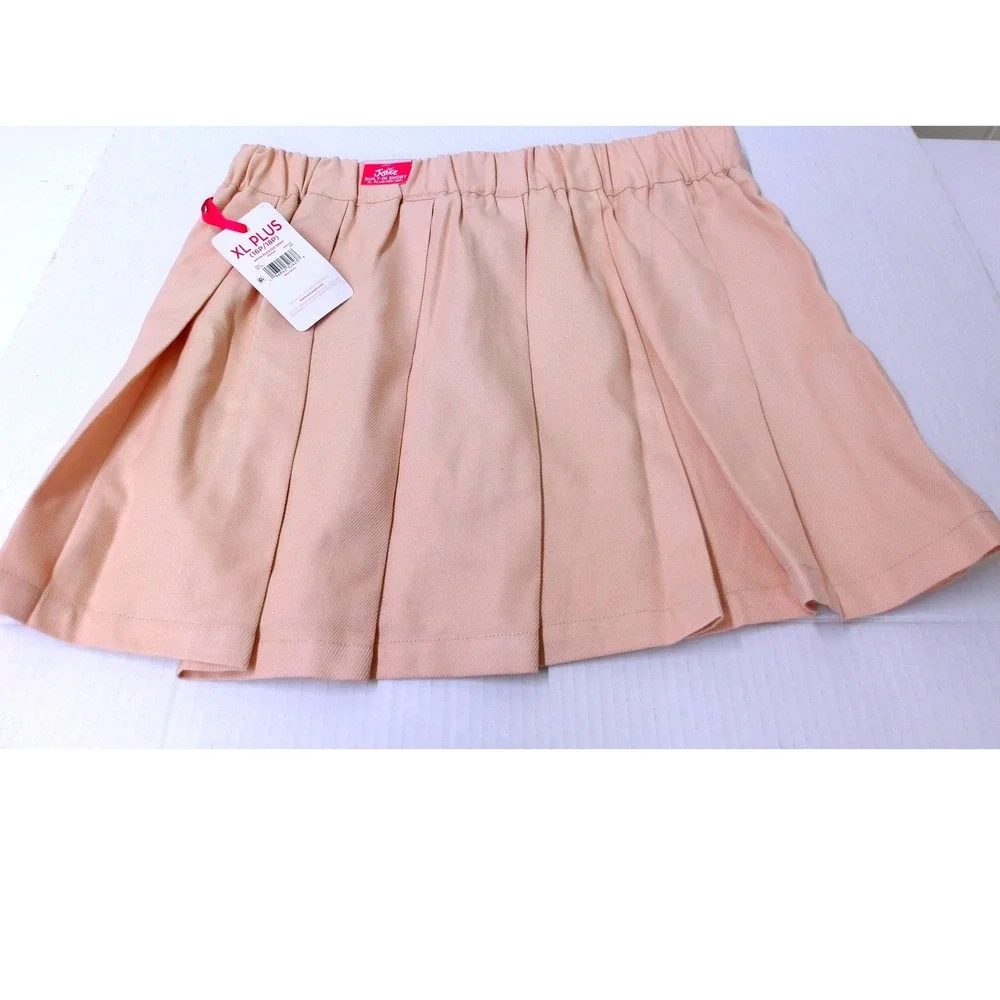 Justice Girls‎ Tan/ Mocha Pleated Wrap Skort School Uniform Size XL Plus /#26589